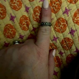 3 sunflower bud ring dainty size 5 .925